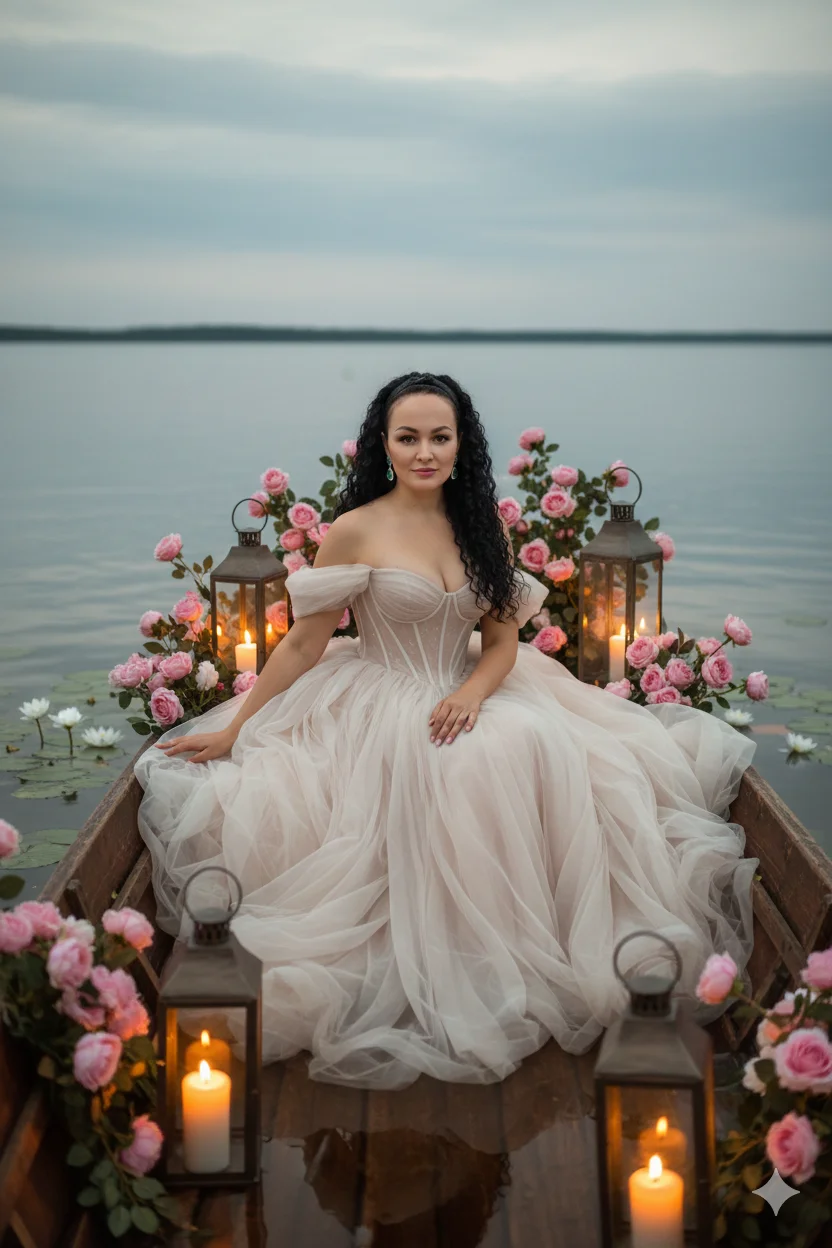 ИИ-фотосессия — в лодке