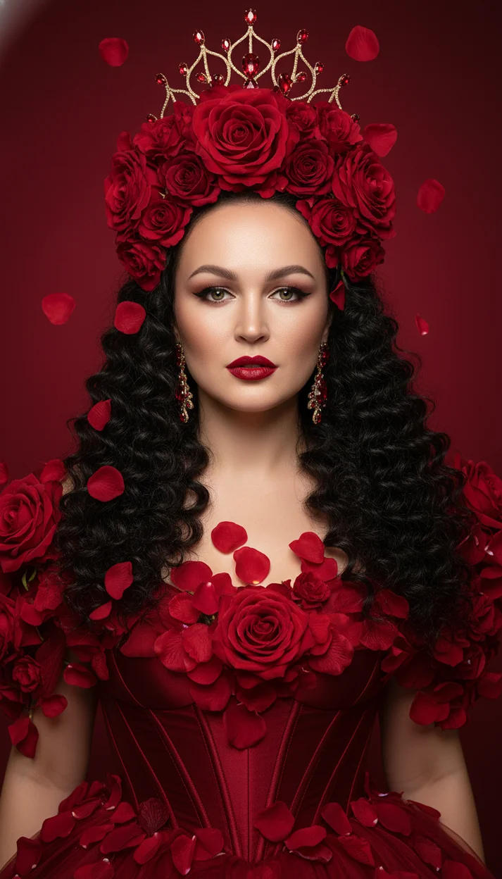 ИИ-фото — Red Couture