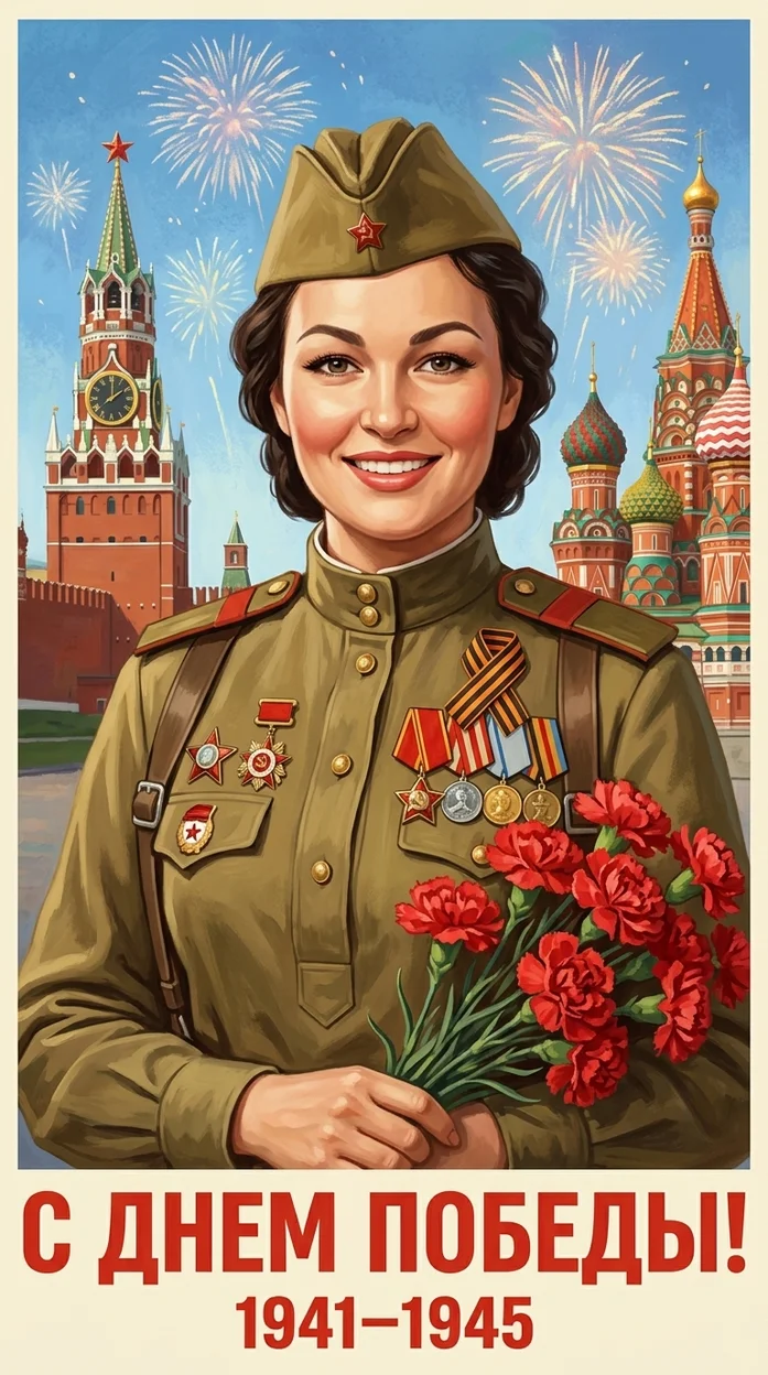 ИИ-фотосессия — открытка к 9 мая