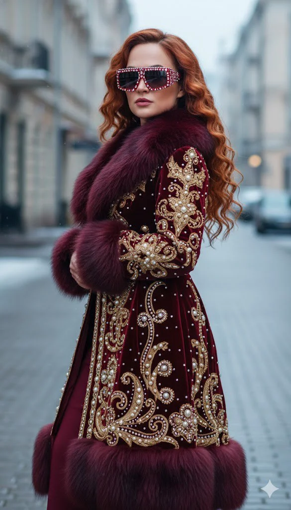 ИИ-фото — Винный бархат и золото