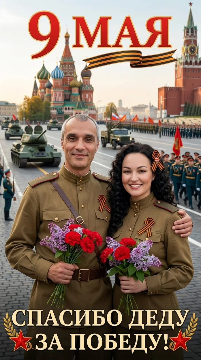 ИИ-фотосессия — 9 мая парад