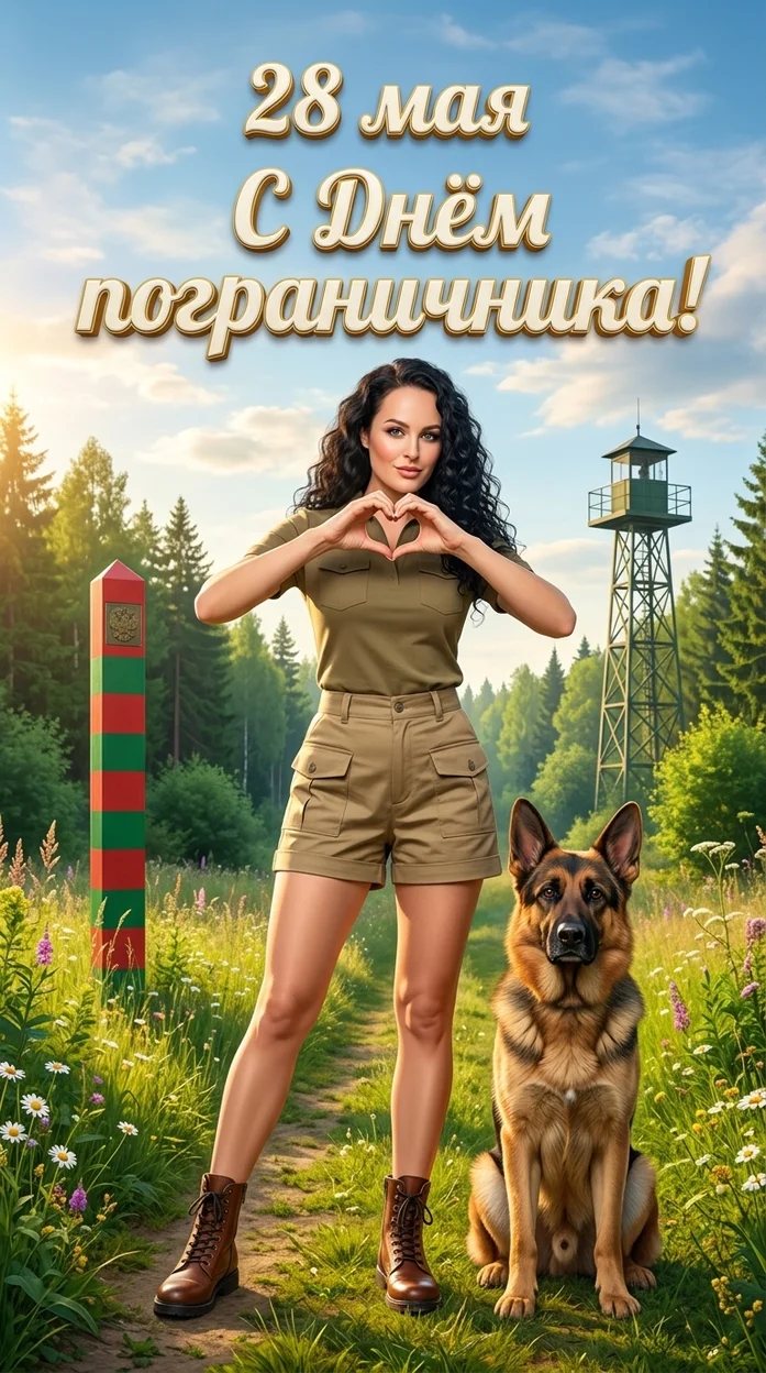 поздравительную фото открытку ко Дню пограничника