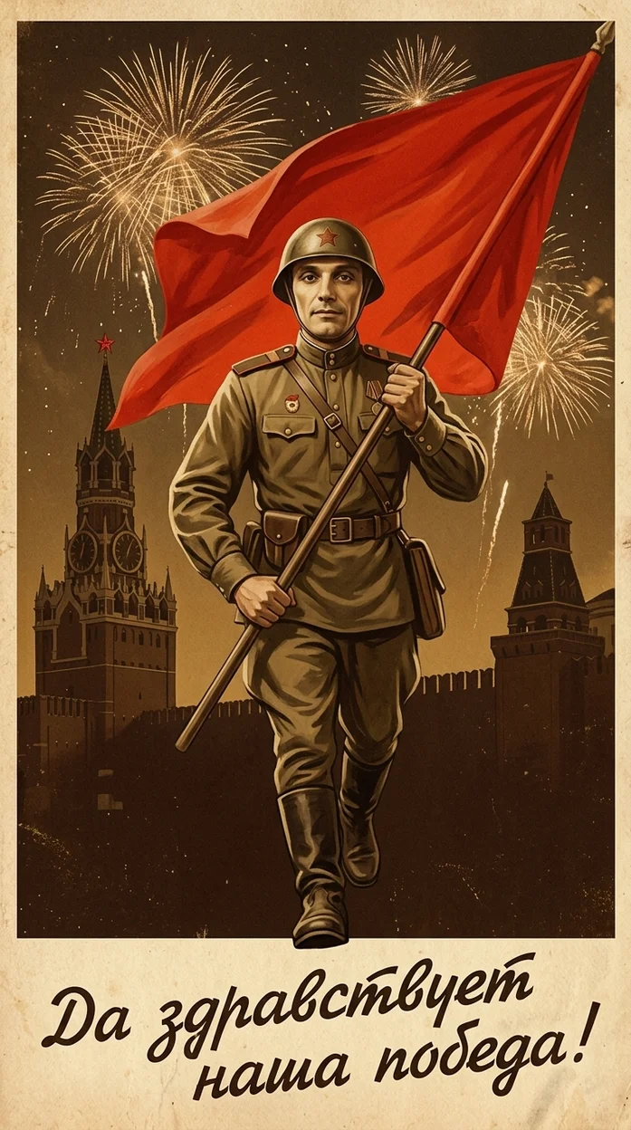 ИИ-фото — Салют над Кремлем