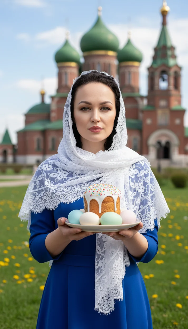 ИИ-фотосессия — Пасхальная у храма