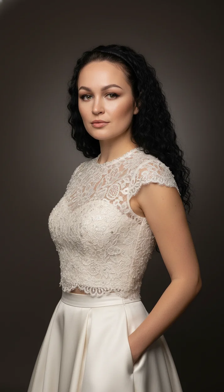 ИИ-фото — Утончённый bridal-портрет